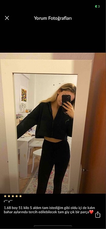 Crop kısa sweat ceket