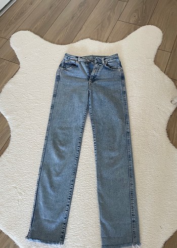 xs Beden Açık mavi Normal Boy Kadın Denim Pantolon