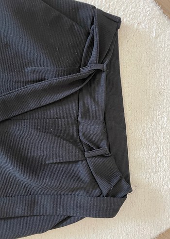 Siyah Kemerli Kadın Kumaş Pantolon - Görsel 6