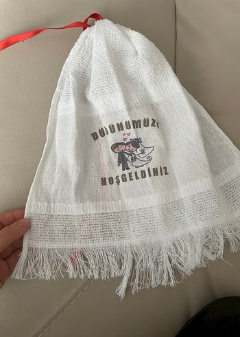 Nakışlı Beyaz Mutfak Havlusu 50 adet