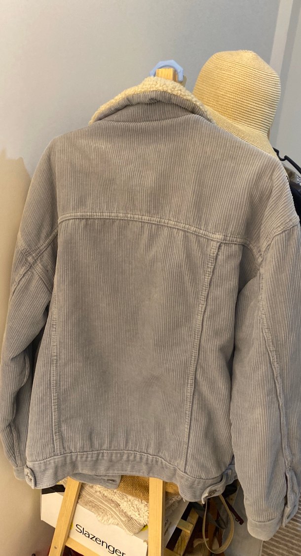 Gri Düğmeli Kadın Midi Ceket - Görsel 2