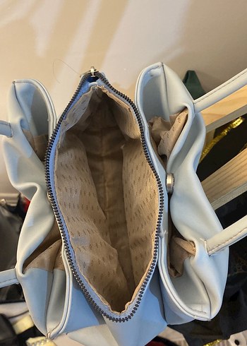 Minimalist Beyaz Deri Kadın Çanta - Görsel 3