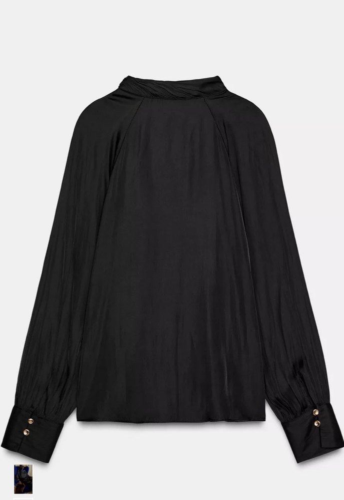 Zara kadın siyah gömlek - Görsel 2