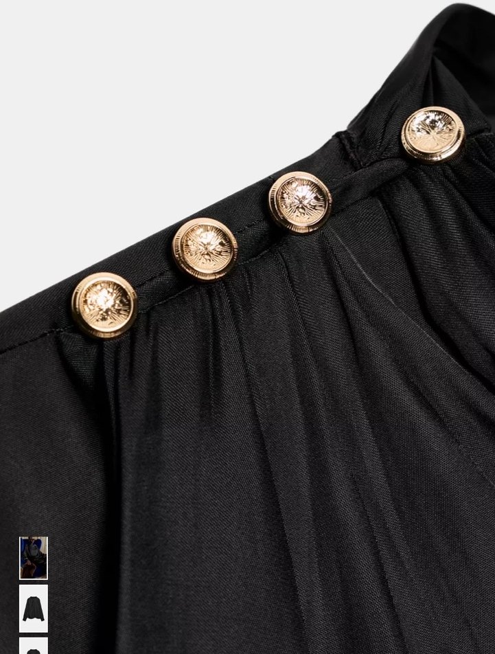 Zara kadın siyah gömlek - Görsel 3