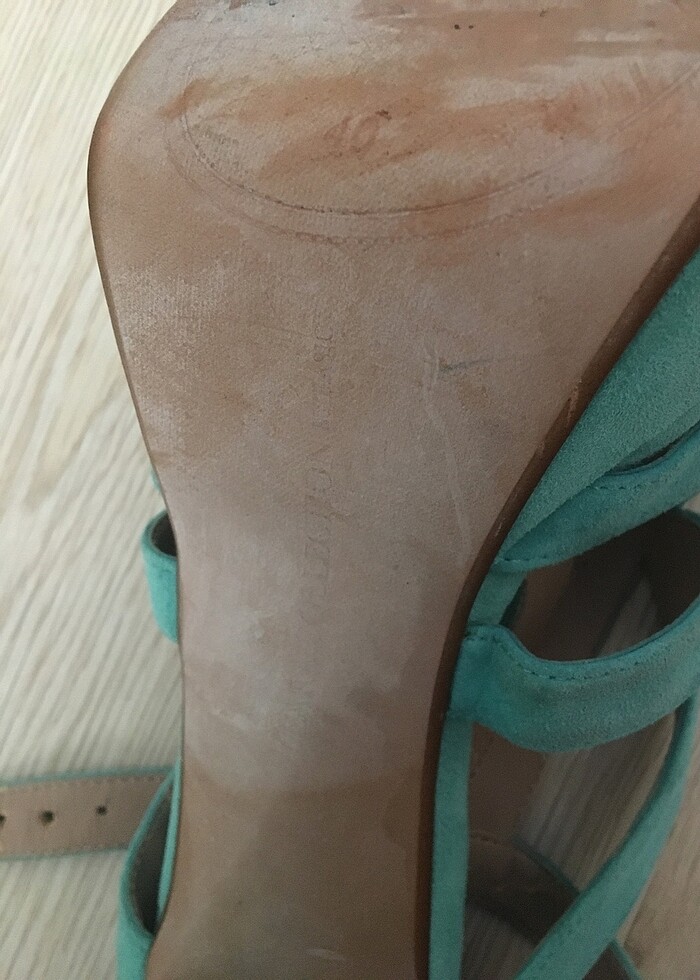 Zara turkuaz topuklu ayakkabı - Görsel 3