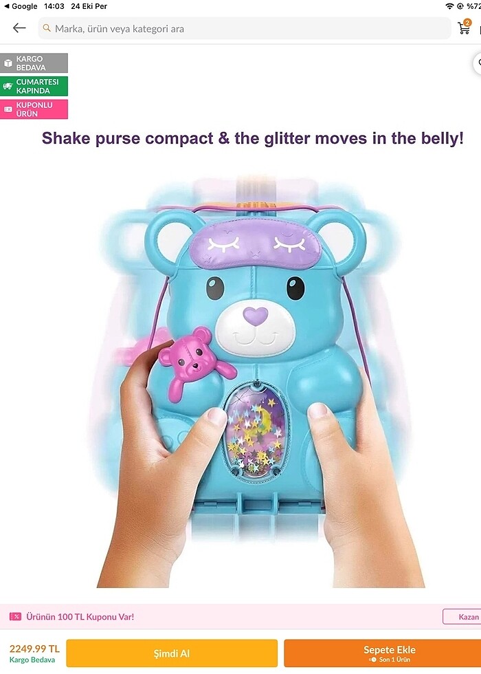 Poly pocket çantalı oyuncak - Görsel 2