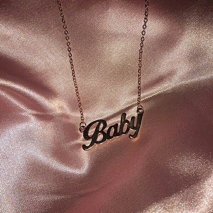 baby rose gold kolye