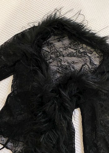 Dantel kürk gothic balero - Görsel 2