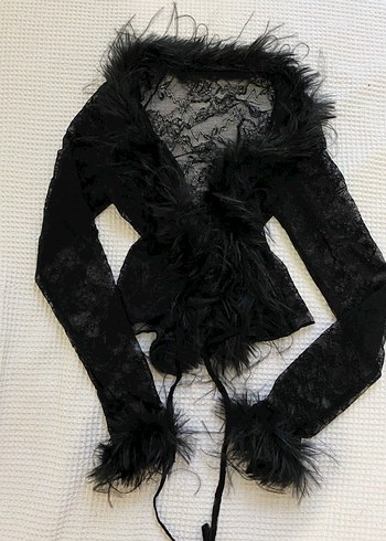 Dantel kürk gothic balero