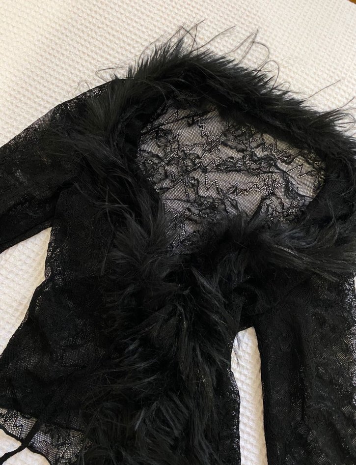 Dantel kürk gothic balero - Görsel 2