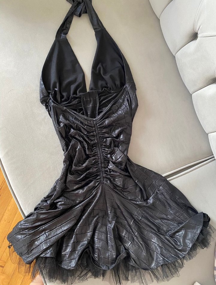 Deri gotik elbise - Görsel 5