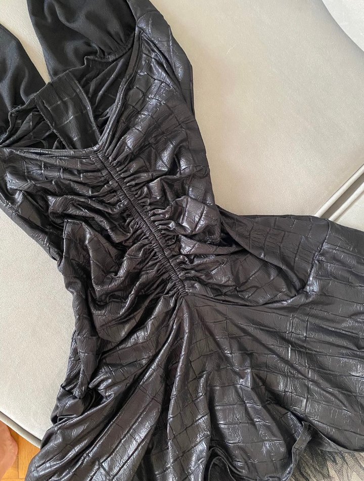 Deri gotik elbise - Görsel 4