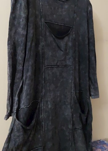 Siyah Uzun Kollu Uzun Elbise - Görsel 2