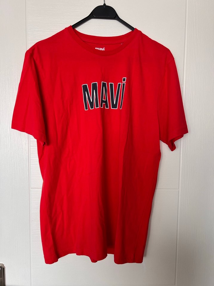 Mavi Kırmızı Regular Fit Tişört Large - Görsel 2