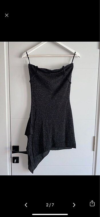 Bershka Siyah kısa gece elbisesi abiye