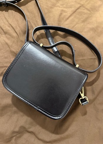 Siyah Minimalist Deri Kadın Çanta - Görsel 3