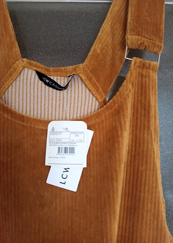 Kızlar için kahverengi süet askılı elbise - Görsel 2