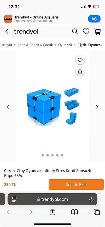 Beden Renk Sonsuzluk küpü