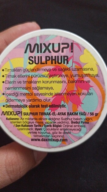 Mixup sulphur tırnak el ayak bakım kremi tırnak güçleri için et 