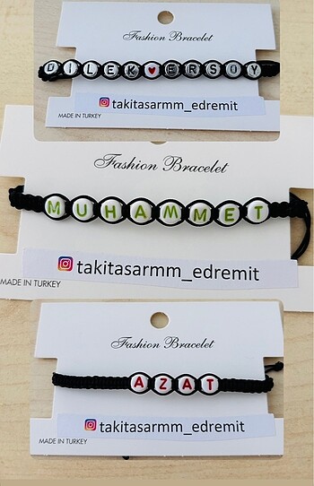  Beden Çift isim bilekliği