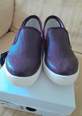 Diğer Bordo Yılan Desenli Platform Spor Ayakkabı