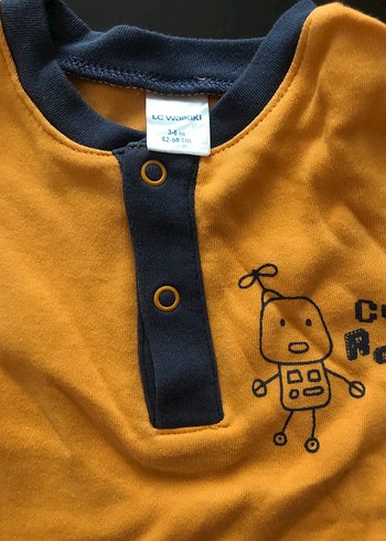 Uzun Kollu, Düğmeli Bebek Body - Görsel 2