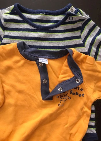 Uzun Kollu, Düğmeli Bebek Body - Görsel 3