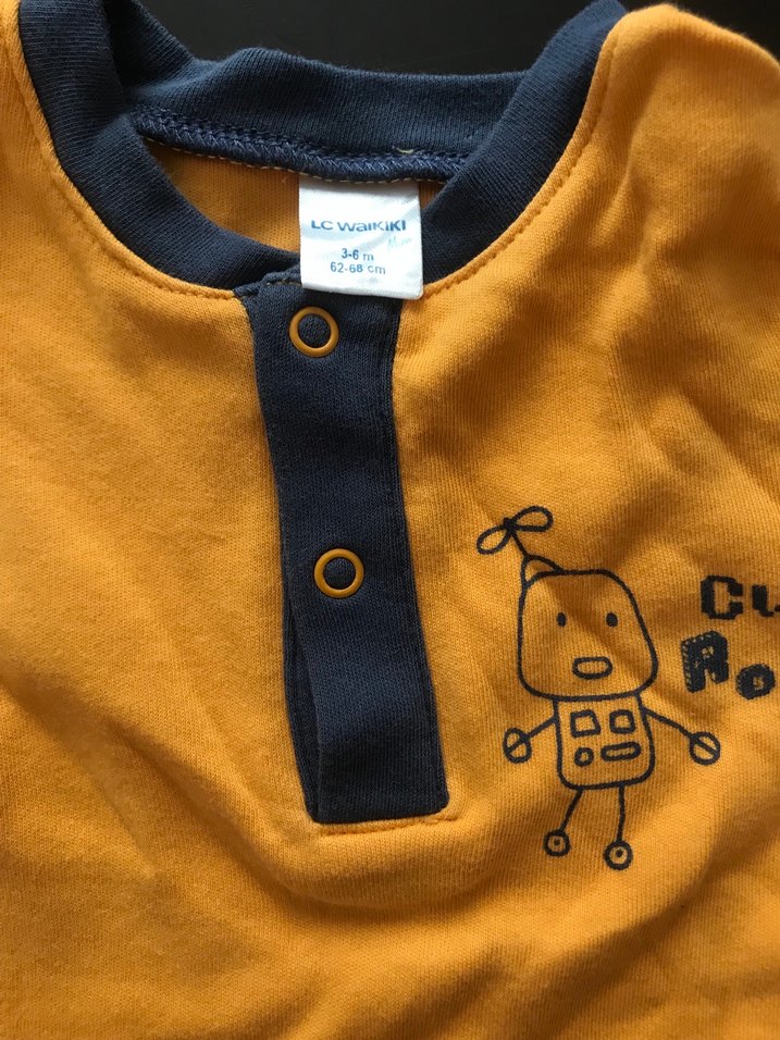 Uzun Kollu, Düğmeli Bebek Body - Görsel 2