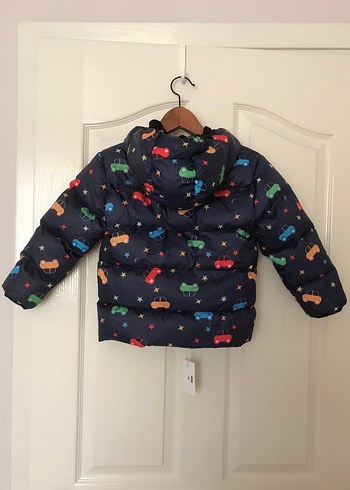 Kapüşonlu Erkek Çocuk Baskılı Kışlık Mont - Görsel 3