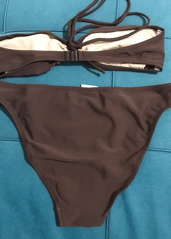 Kahverengi İp Askılı Bikini - Görsel 2