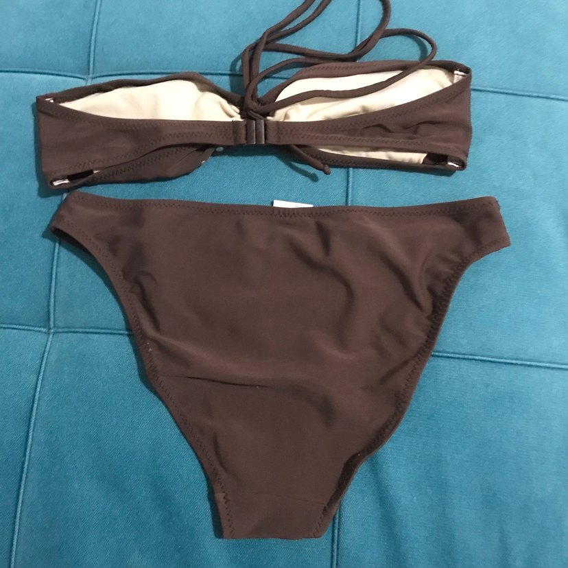 Kahverengi İp Askılı Bikini - Görsel 2