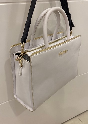 Tommy Hilfiger Tommy Hilfiger Beyaz Deri Kadın İş Çantası