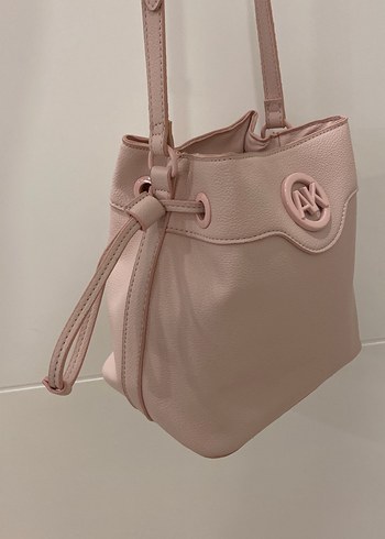  Beden Anne Klein crossbody bag Pembe Deri Minimalist Kadın Çanta AK
