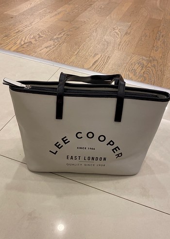  Beden gri Renk Lee Cooper Shopper Bag Gri Deri Kadın Tote Çanta