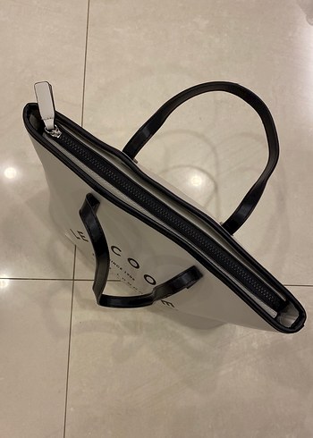  Beden Lee Cooper Shopper Bag Gri Deri Kadın Tote Çanta