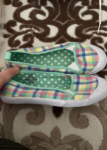 Kız Çocuk Çok Renkli Kareli Babet - Görsel 2