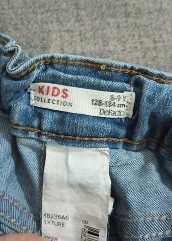 Düğmeli Mavi çocuk Denim Şort - Görsel 4