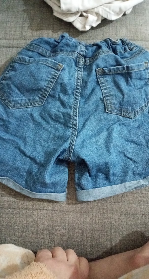 Düğmeli Mavi çocuk Denim Şort - Görsel 3