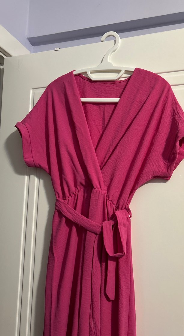 Pembe  Uzun  Elbise - Görsel 3