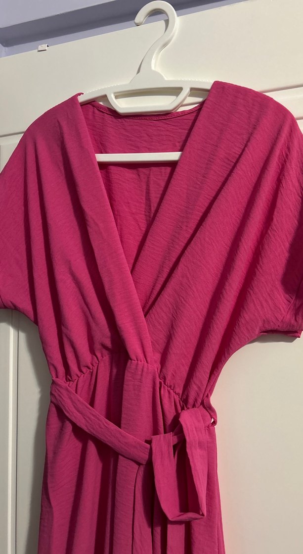 Pembe  Uzun  Elbise - Görsel 2