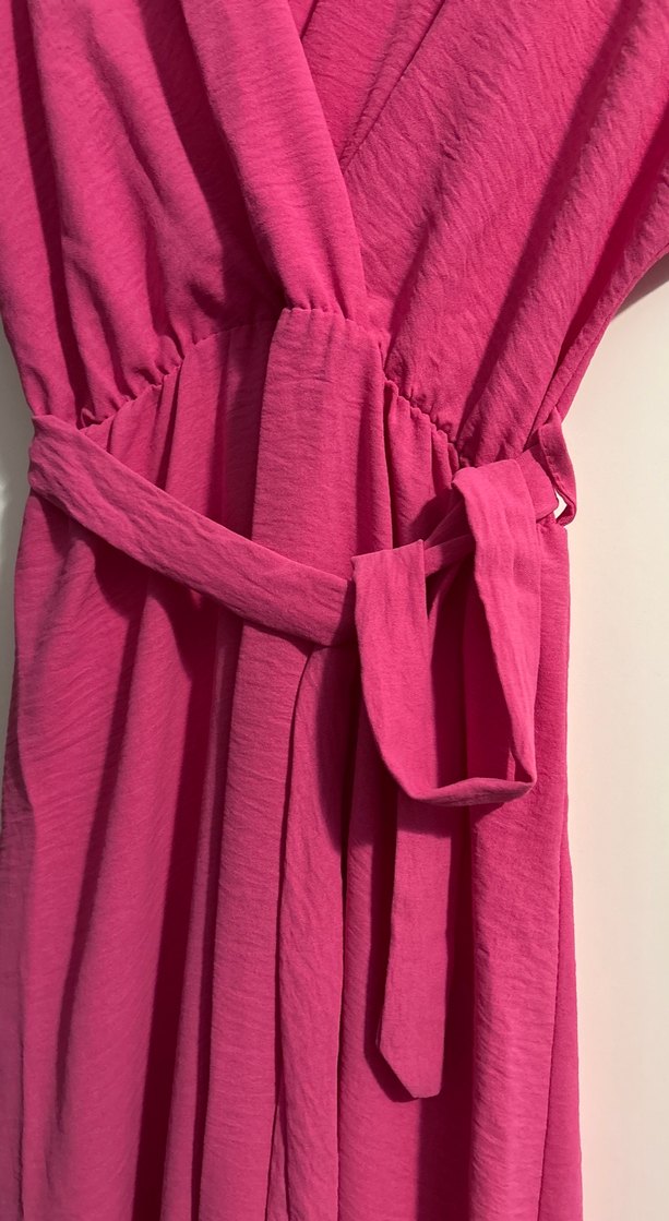 Pembe  Uzun  Elbise - Görsel 4