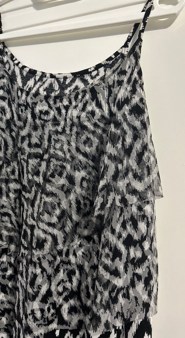 Gri önü tül detaylı bluz - Görsel 2