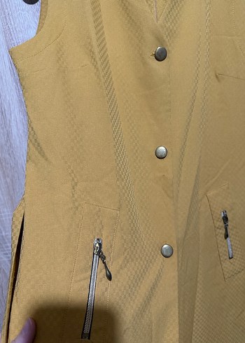 Düğmeli Uzun Kadın Yelek - Görsel 2