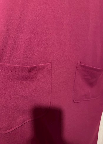 Bordo Kolsuz Uzun Elbise - Görsel 2