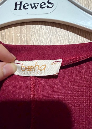 Bordo Kolsuz Uzun Elbise - Görsel 5