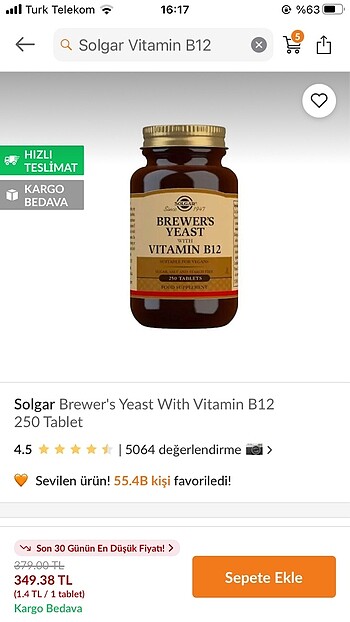 m Beden Solgar b12 vitamin