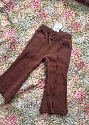 Kız Çocuk Kahverengi Pilili Tayt pantolon - Görsel 3