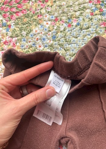 Kız Çocuk Kahverengi Pilili Tayt pantolon - Görsel 2