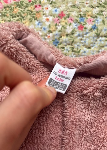 Pembe Peluş Kız Yeleği V Yakalı - Görsel 3