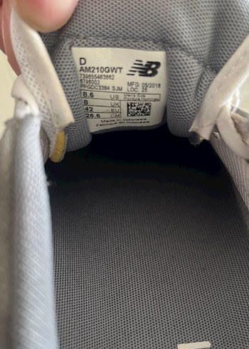 42 Beden gri Renk Gri Baskılı erkek günlük new balance orjinal spor ayakkabı